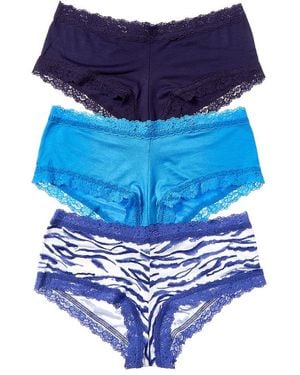 Hanky Panky Set Of 3 Dream Boyshort - Blue