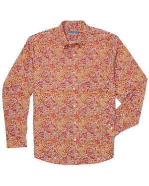 J.McLaughlin Collis Woven Shirt - Pink