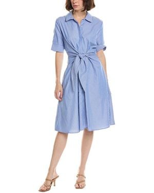 Nanette Lepore Stripe Midi Dress - Blue
