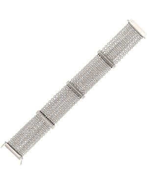 Diamond Select Cuts Silver & Steel 0.11 Ct. Tw. Diamond Bar Bracelet - White