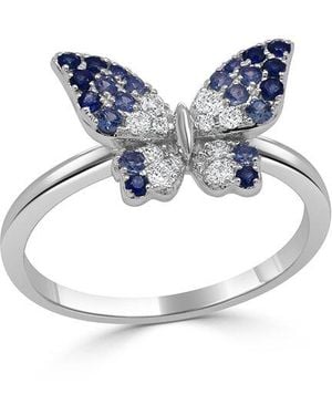 Sabrina Designs 14K 0.50 Ct. Tw. Diamond & Sapphire Cocktail Ring - Blue