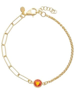 Meshmerise 18k Over Silver 1.00 Ct. Tw. Citrine Bracelet - Metallic