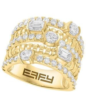 Effy Fine Jewelry 14K 0.41 Ct. Tw. Lab-Grown Diamond Ring - Metallic
