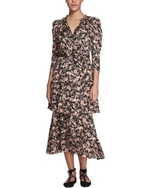 Marchesa Juniper Floral Dress - Brown