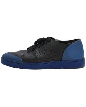 Loewe Leather Colorblocked Trainer (authentic Pre-loved) - Blue