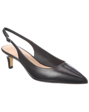 Stuart Weitzman Mara 50 Leather Slingback Pump - Metallic