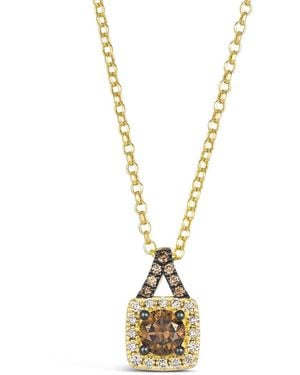Le Vian Le Vian Chocolate Solitaire 14K 0.61 Ct. Tw. Diamond Pendant Necklace - Metallic