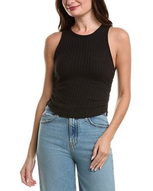 Project Social T Love Like This Side Ruched Sweater Tank - Black