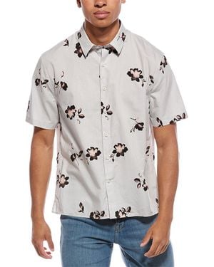 Vince Cascading Floral Woven Shirt - White