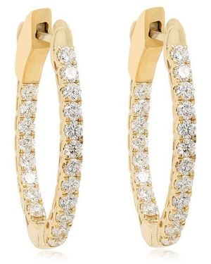Diana M. Jewels Fine Jewellery 14k 0.90 Ct. Tw. Diamond Oval Hoops - Metallic