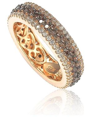 Suzy Levian CZ Jewelry Suzy Levian Silver Cz Eternity Ring - White