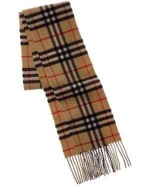 Burberry Check Cashmere Scarf - Metallic