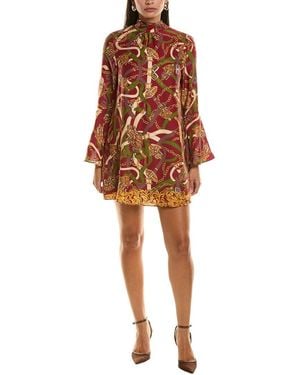 FLORA BEA NYC Barry Silk Mini Dress - Red