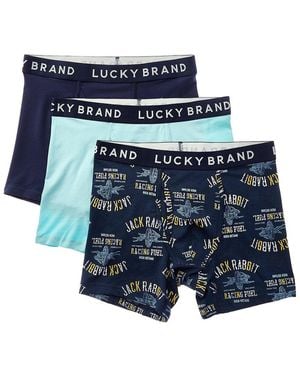 Lucky Brand 3Pk Stretch Boxer Brief - Blue