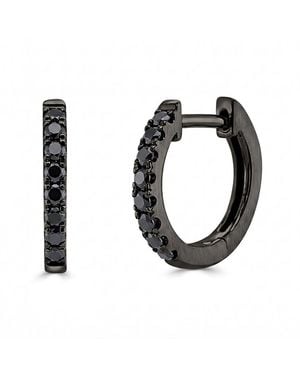Sabrina Designs 14K 0.29 Ct. Tw. Diamond Huggie Earrings - Black