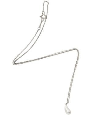 Tiffany & Co. Silver Elsa Peretti Teardrop 12mm Necklace (authentic Pre-loved) - White