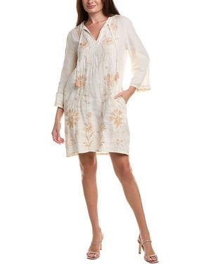 Johnny Was Kimono Sleeve Relaxed Linen Dress - Natural