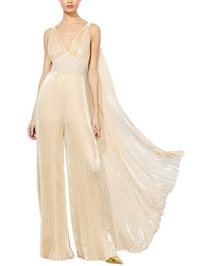 Alice + Olivia Rosalie Silk-Blend Jumpsuit - Natural