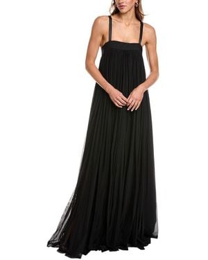 Dolce & Gabbana Gathered Mesh Gown - Black