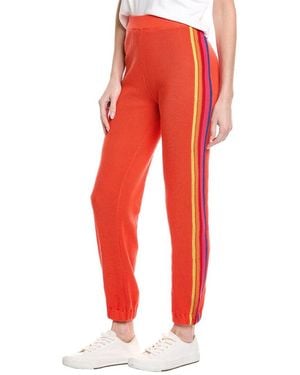 Fate Side Stripe Waffle Knit Jogger Pant - Red
