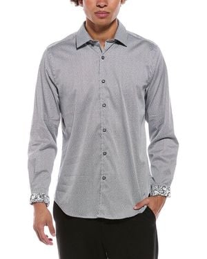 Robert Graham Cheslyn Classic Fit Woven Shirt - Gray
