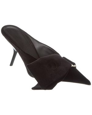 Ferragamo Ferragamo Asymmetric Bow Satin Pump - Black
