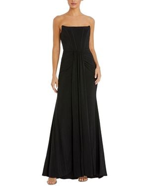 Mac Duggal Strapless Sweetheart Jersey Gown - Black