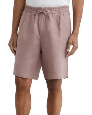 Reiss Barges Linen Drawstring Short - Multicolor