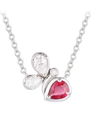 Gregg Ruth 14K 0.51 Ct. Tw. Diamond & Ruby Pendant - Pink