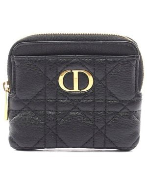 Dior Black Calfskin Caro Wallet Coin Case (authentic Pre-loved)