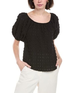 Catherine Malandrino Puckered Top - Black
