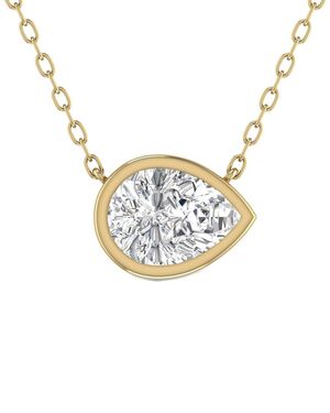 Lab Grown Diamonds 14k 1.00 Ct. Tw. Lab Grown Diamond Necklace - Metallic