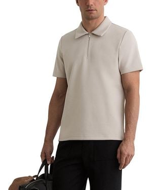 Reiss Lord Interlock Half Zip Top - Gray
