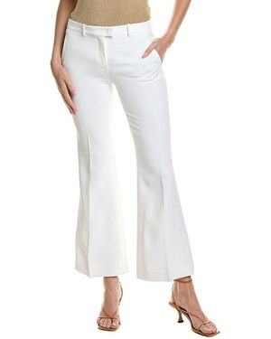 Michael Kors Haylee Silk-Blend Crop Trouser - White