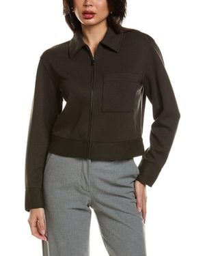 Vince Textured Knit Jacket - Grey