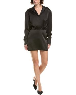 Mach & Mach Karma Flower Mini Dress - Black