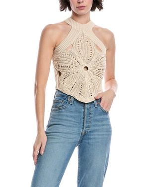 Fate Halter Sweater Tank - Blue