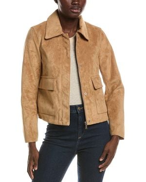 Kenneth Cole Faux Leather Jacket - Natural