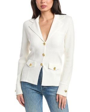 St. John Pique Jacket - White