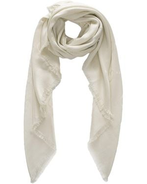 Gucci Silk & Wool-Blend Scarf - White