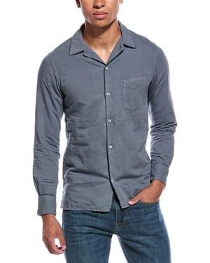 Officine Generale Linen-blend Shirt - Blue