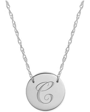 Jane Basch 14K Initial Necklace -Z) - White