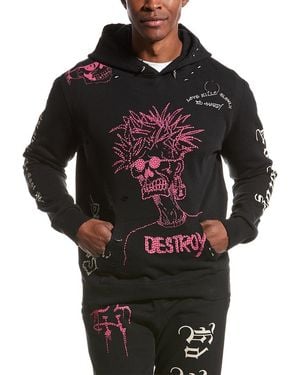 Ed Hardy Destroy Skele Hoodie - Black