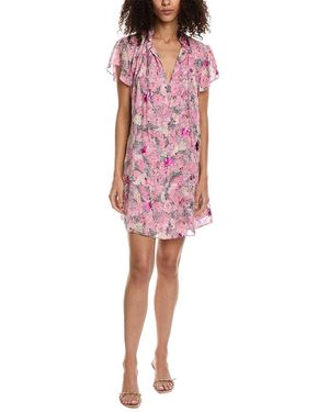 The Kooples Foil Detail Mini Dress - Red