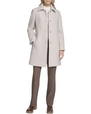 Andrew Marc Emmeline Wool-Blend Slim Coat - Grey