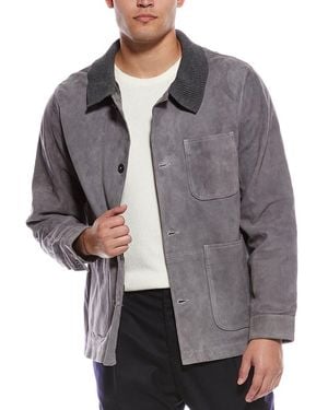 Officine Generale Vadim Goat Suede Jacket - Gray