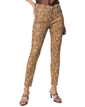 FRAME Denim Le High Skinny Crop Python Jean - Natural