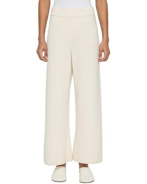 Lafayette 148 New York Mixed Stitch Pull On Knit 100% Cashmere Pant - Natural