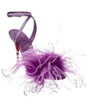 Christian Louboutin Miss Z Poupi Satin Sandal - Purple