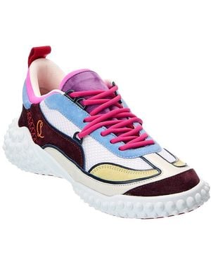 Christian Louboutin Logo Suede Trainer - Pink